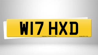 Registration W17 HXD